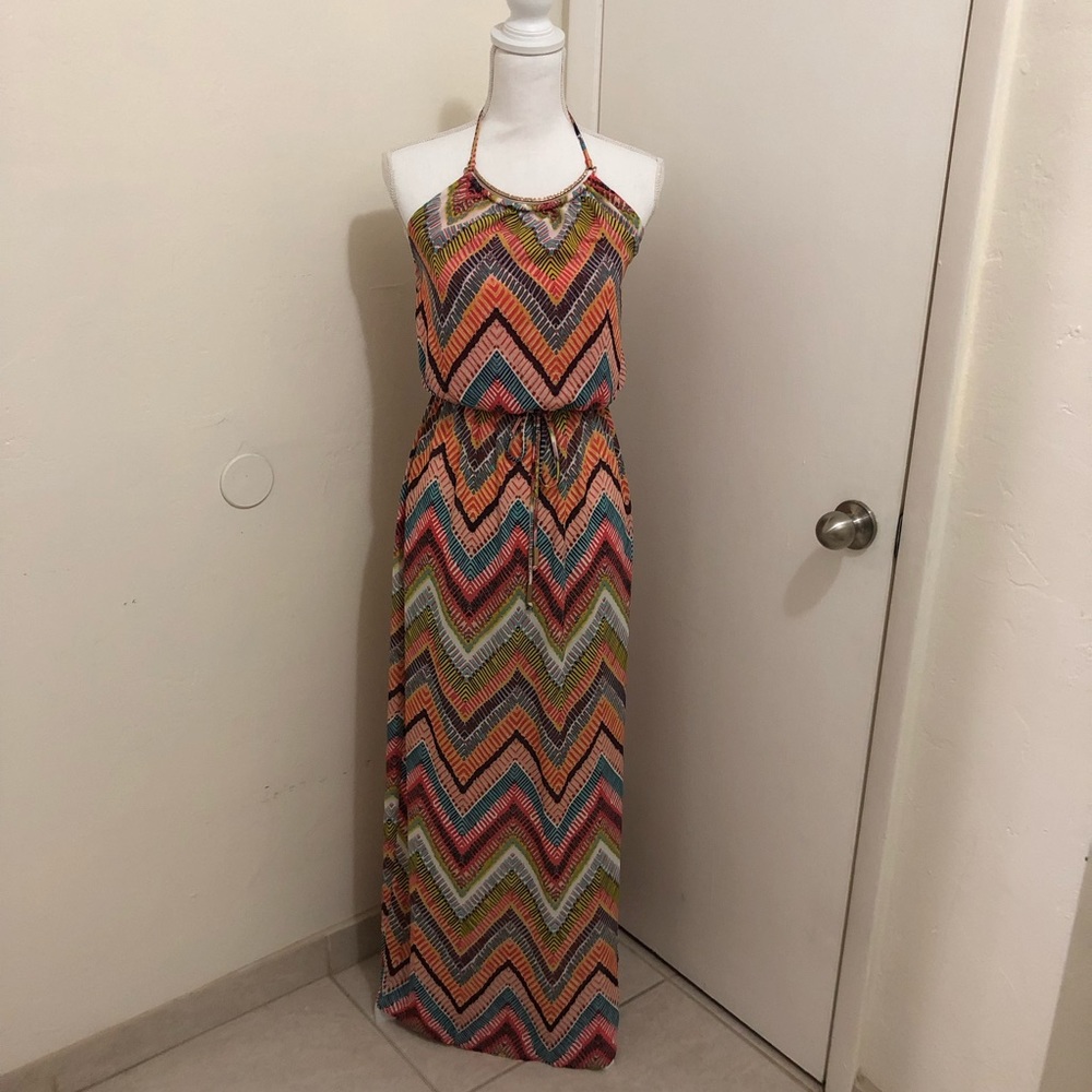 City Studio Halter Maxi Dress